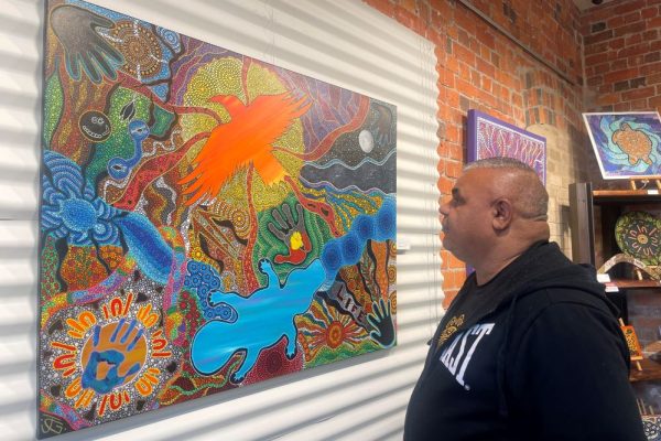 Creatives: Artist and member of the stolen generation Thomas Marks said he is glad there is now a space in Ballarat for indigenous artists. Photo: MIRIAM LITWIN